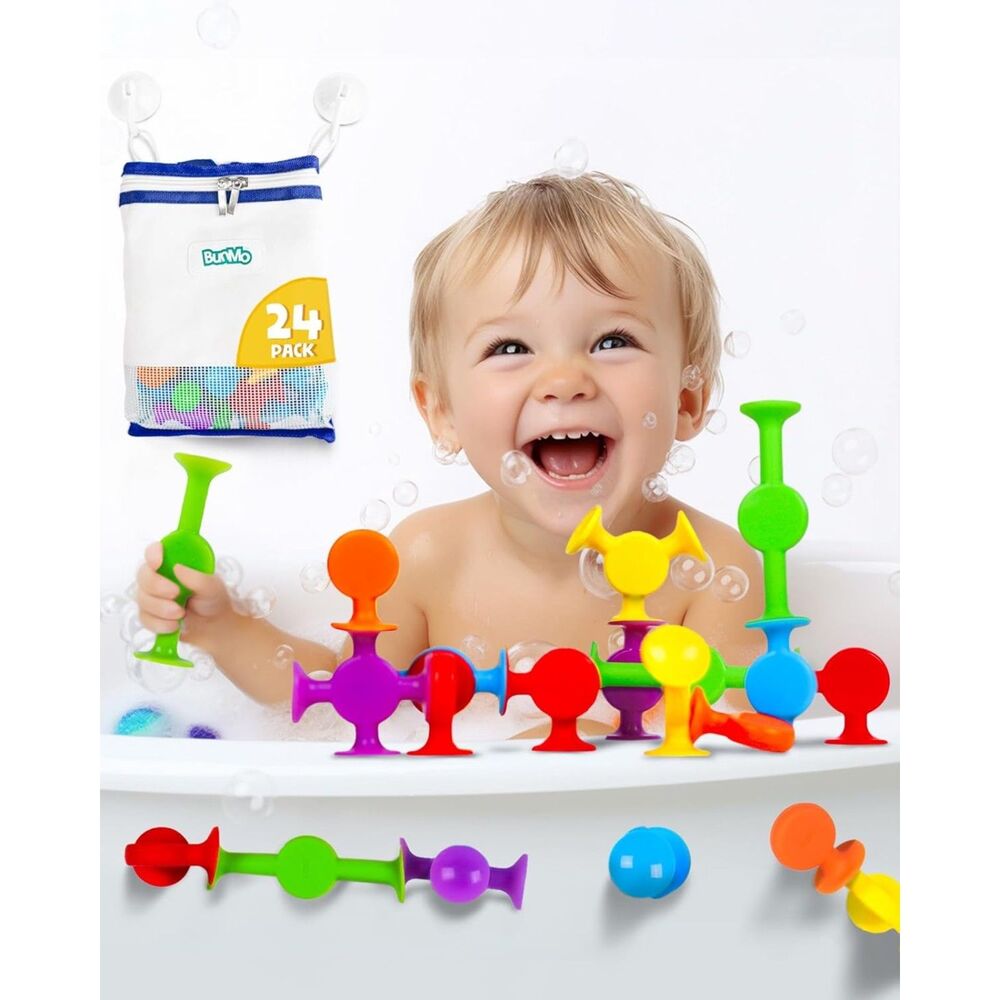 Suction Bath Toys - Stimulating Sensory Toy - Toy 3+ - 24 Pack